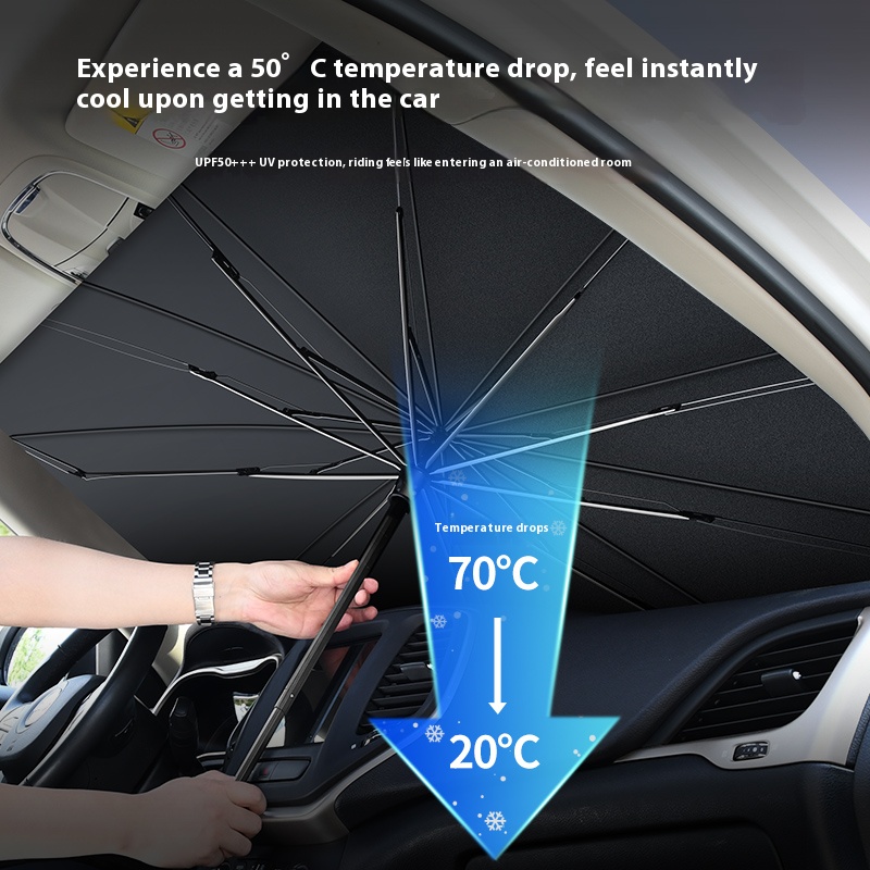For ROX 01 Polestones 01 Car 2 - огляд і ціна Car Sunshade Windshield Umbrella Foldable