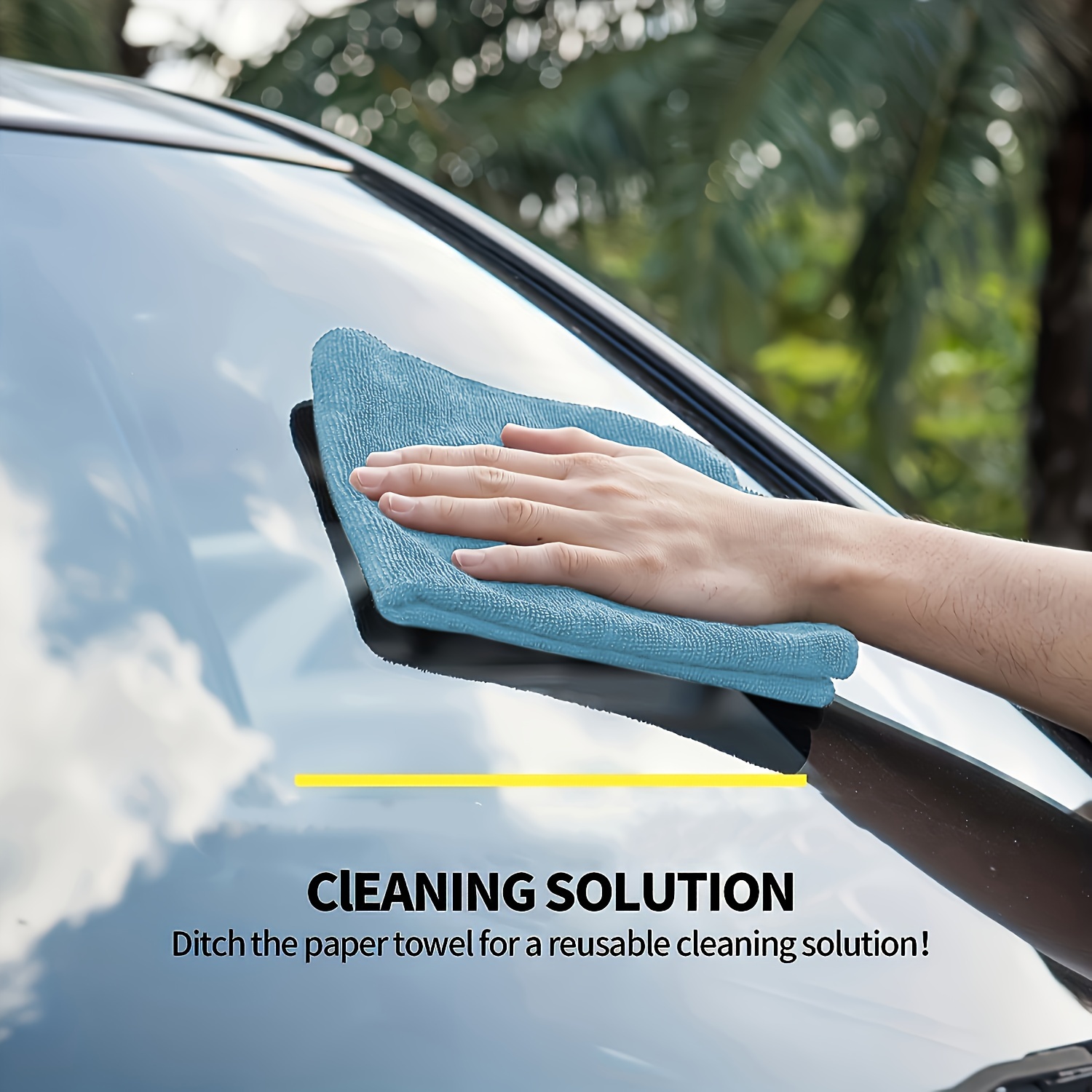 5-50pcs Light Blue Microfiber  - огляд і ціна Microfiber Car Drying Towel Super Absorbent