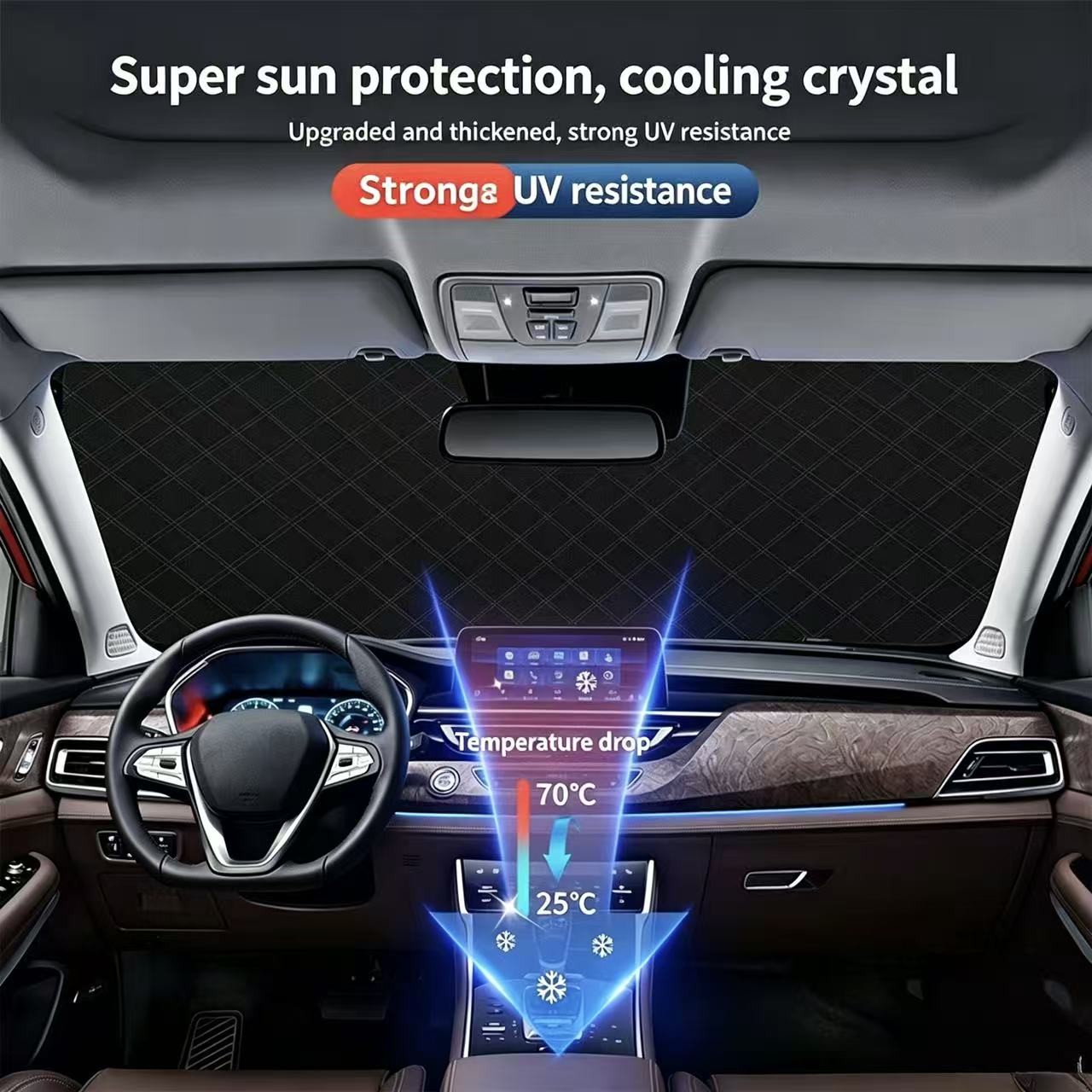 For Jetour T2/T1 Dashing/X70 P - огляд і ціна Car Sunshade Windshield Umbrella Foldable
