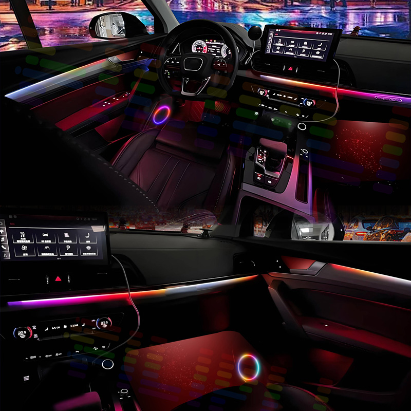 Car Interior Ambient Lighting  - огляд і ціна Led Ambient Interior Car Lights App Control