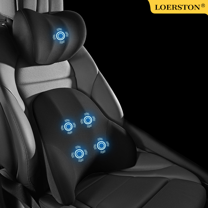 PU Leather Car Lumbar Support  - огляд і ціна Memory Foam Car Neck Pillow Lumbar Support